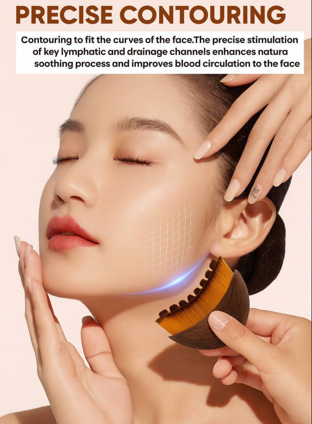 Velivia™ Half-Moon Precision Contour Brush