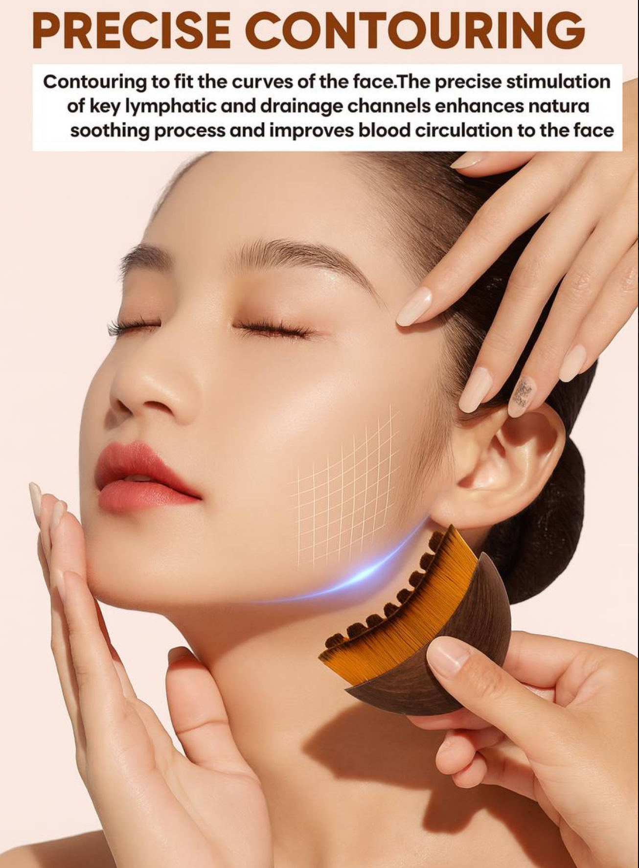 Velivia™ Half-Moon Precision Contour Brush